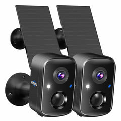 2.4G WiFi 4MP Battery Powered Outdoor Wireless Smart Solar Camera With 2-Way Audio (Black)
