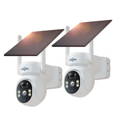 4MP No Monthly Fee PTZ 360° View Solar Wireless Battery Camera With Color Night Vision