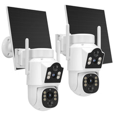 2.4G&5G WiFi Pro 4MP Dual Lens Wireless Solar 360° PTZ Camera Outdoor With Auto Tracking