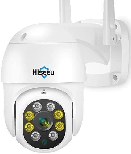 Hiseeu 5MP 360 Pan Tilt Camera WiFi Security Camera Outdoor Motion Tr