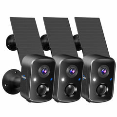 2.4G WiFi 4MP Battery Powered Outdoor Wireless Smart Solar Camera With 2-Way Audio (Black)