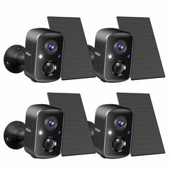 2.4G WiFi 4MP Battery Powered Outdoor Wireless Smart Solar Camera With 2-Way Audio (Black)