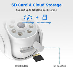 Hiseeu Security Camera Wireless Outdoor, 3MP PT WiFi Home Camera with Motion Detection, Color Night Vision, Siren/Motion/Light Alarm, 2-Way Audio, IP66 Weatherproof, Work with Alexa - Hiseeu