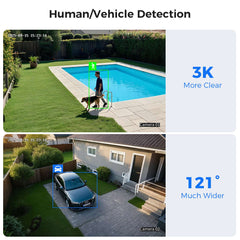 Hiseeu 16 Channel 3K Wired Security Camera System with Smart Dual Light,Audio,Person/Vehicle Detection,121°Wide View,5MP 16CH DVR,12PCS 5MP IP67 Outdoor CCTV Cameras,3TB HDD for 24/7 Surveillance