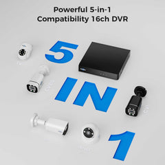 Hiseeu 16 Channel 3K Wired Security Camera System with Smart Dual Light,Audio,Person/Vehicle Detection,121°Wide View,5MP 16CH DVR,12PCS 5MP IP67 Outdoor CCTV Cameras,3TB HDD for 24/7 Surveillance