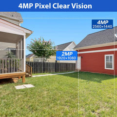 4MP Solar Battery Powered Security Camera Outdoor with IP66 Waterproof