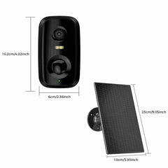 Hiseeu 4MP Outdoor Solar Battery Powered Wireless 2.4G/5G WiFi Security Camera Audio