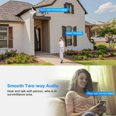 4MP Solar Battery Wireless Security Camera Outdoor with PIR Detection