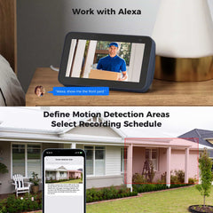 2.4G WiFi 4MP Battery Powered Outdoor Wireless Smart Solar Camera With 2-Way Audio (Black)