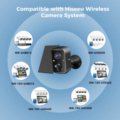 2.4G WiFi 4MP Battery Powered Outdoor Wireless Smart Solar Camera With 2-Way Audio (Black)