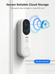 2.4G&5GHz WiFi Wireless 4MP Doorbell Security Camera Two-Way Talk Works with Alexa (No SD Slot, Paid Cloud Storage)