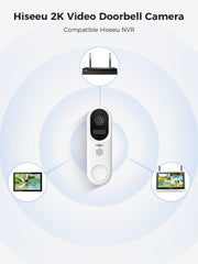 2.4G&5GHz WiFi Wireless 4MP Doorbell Security Camera Two-Way Talk Works with Alexa (No SD Slot, Paid Cloud Storage)