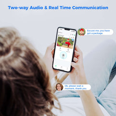 2.4Ghz WiFi 2MP Wireless Doorbell Camera with Chime and Voice Changer 100% Wire-Free Battery Powered