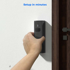 2.4Ghz WiFi 2MP Wireless Doorbell Camera with Chime and Voice Changer 100% Wire-Free Battery Powered