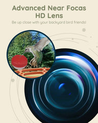 2K 3MP Bird Feeder with IP66 Waterproof Camera with 2.5L Large Capacity AI Identify 11000+ Birds Species