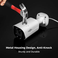 4K 8MP Wired PoE IP Bullet Camera IP67 Waterproof with 60ft Night Vision and Two-Way Audio