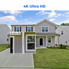 4K 8MP Wired PoE IP Bullet Camera IP67 Waterproof with 60ft Night Vision and Two-Way Audio