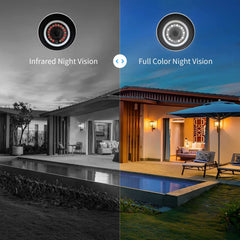 Wired 5MP PoE Bullet Security Camera IP66 Waterproof with Two-Way Audio