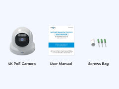 4K Ultra 8MP PoE IP Dome Camera with Two-Way Audio Human Vehicle Detection