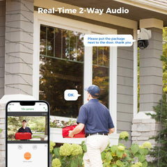 4K 5MP PoE PTZ 330° View Security Camera with Human&Vehicle Detect