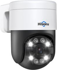 Wired 8MP PoE 4K PTZ 360° Security Camera with Color Night Vision and 2-Way Audio