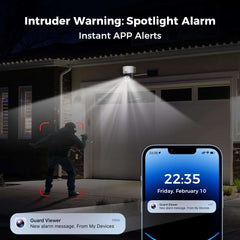 5MP PoE PTZ 300° Pan Wired Security Camera Outdoor Auto Tracking Two Way Audio
