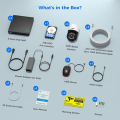 Hiseeu 4K PoE Security Camera System,CCTV Camera Security System w/5MP Home Security Cameras, PTZ 270°Pan 90°Tilt,2-Way Audio,Remote Access,Night Vision,Waterproof,7/24 Record - Hiseeu