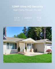 Hiseeu 12MP PoE Security Camera System, 8 Pcs 12MP Security Cameras, 121° Wide View, Person Vehicle Detect, 2-Way Audio, Soptlights Color Night Vision, 16 CH PoE NVR with 4TB HDD for Home Surveillance