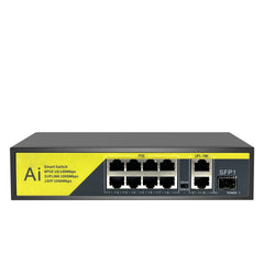 【1000 Mbps】Hiseeu PoE Switch 8 PoE+ Ports and 2 Gigabit Uplink Ports Unmanaged Plug & Play with 120W and Extend Mode 250m (820FT) Desktop/Wall Mount
