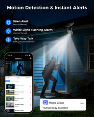 2K 4MP 360° PTZ View No WiFi 4G LTE Cellular Wireless Solar Powered Security Outdoor Camera 64G SD&SIM Card Included