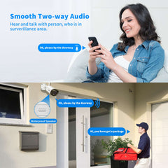 Hiseeu Wireless 5MP Security Camera Outdoor 2-Way Audio, Hear and Talk with Others