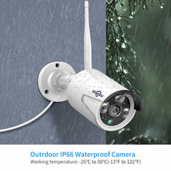 2K 3MP Wireless Bullet Security Camera Wifi Outdoor With One-Way Audio