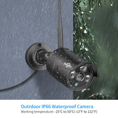 5MP Wireless Security Camera Wifi Outdoor With 2-Way Audio (Black)