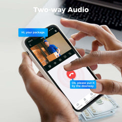 3MP Wireless Security Camera WiFi Connection with Two-Way Audio and Motion Detect