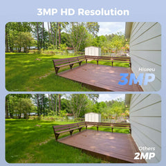 3MP Wireless Security Camera WiFi Connection with Two-Way Audio and Motion Detect
