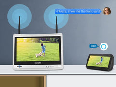 【No Hard Drive】Hiseeu 12inch LCD Wireless WiFi NVR 10 Channels Network Video Recorder Works with Hiseeu Wireless Cameras