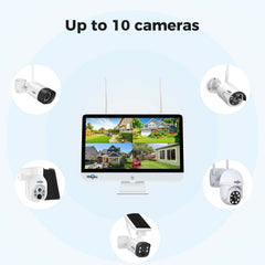 【NO Hard Drive】Hiseeu 15'' LCD Wireless WiFi NVR 16 Channels Network Video Recorder Works with Hiseeu Wireless Cameras