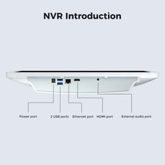 【No HDD】 15'' LCD Wireless WiFi NVR 16 Channels Network Video Recorder, Built-in WiFi Router and Speaker, Supports up to 6TB HDD, Work with Hiseeu Wireless Camera, 24/7 Record