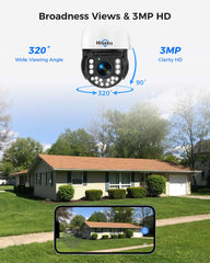 2K PTZ 30X Optical Zoom 5G/2.4Ghz WiFi Security Camera Outdoor with Two Way Audio