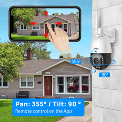 3MP PTZ 30X Optical Zoom 5G/2.4Ghz WiFi Security Camera Outdoor with Two Way Audio