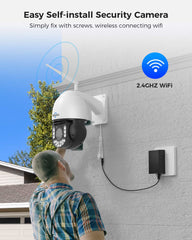 2K PTZ 30X Optical Zoom 5G/2.4Ghz WiFi Security Camera Outdoor with Two Way Audio