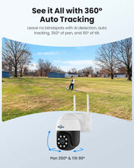 WiFi Pro 2.4&5GHz 4K 8MP Wireless Home Security Camera With Full-Color Night Vision