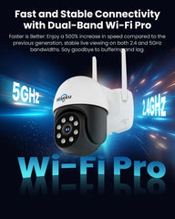 WiFi Pro 2.4&5GHz 4K 8MP Wireless Home Security Camera With Full-Color Night Vision