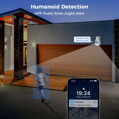 5MP PTZ 𝟯𝟲𝟬° 𝙑𝙞𝙚𝙬 WiFi Security Camera Outdoor Work with Echo Show