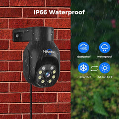 5MP PTZ 𝟯𝟲𝟬° 𝙑𝙞𝙚𝙬 WiFi Security Camera Outdoor Work with 2-Way Audio【Black】