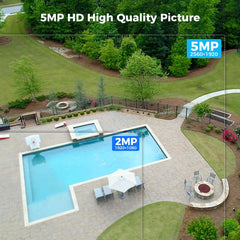 5MP PTZ 𝟯𝟲𝟬° 𝙑𝙞𝙚𝙬 WiFi Security Camera Outdoor Work with Echo Show(Black)