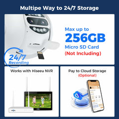 4MP PTZ 𝟯𝟲𝟬° 𝙑𝙞𝙚𝙬 10X Zoom PanSecurity Camera Outdoor with IP66 Waterproof