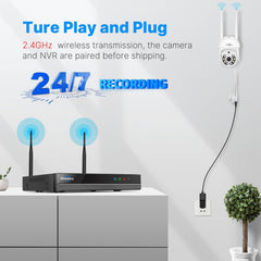 【NO Hard Drive】Hiseeu 10 Channels Full HD Wireless Security Network Video Recorder Works with Hiseeu Wireless Cameras