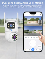 4MP Dual Lens 5G&2.4G WiFi-Pro Wireless PTZ Security Camera Outdoor