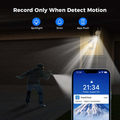 4MP 2.4G WiFi Wireless Solar PTZ 360° View Battery Camera With Color Night Vision No Monthly Fee